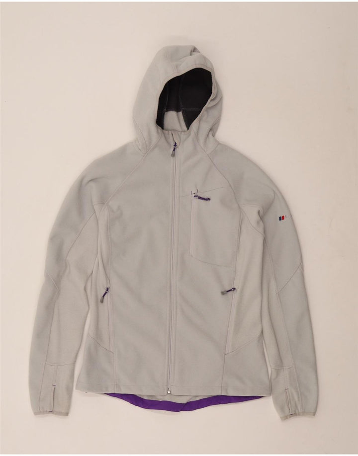 Berghaus Chaqueta polar con capucha para mujer UK 44 Grande Poliéster blanco roto