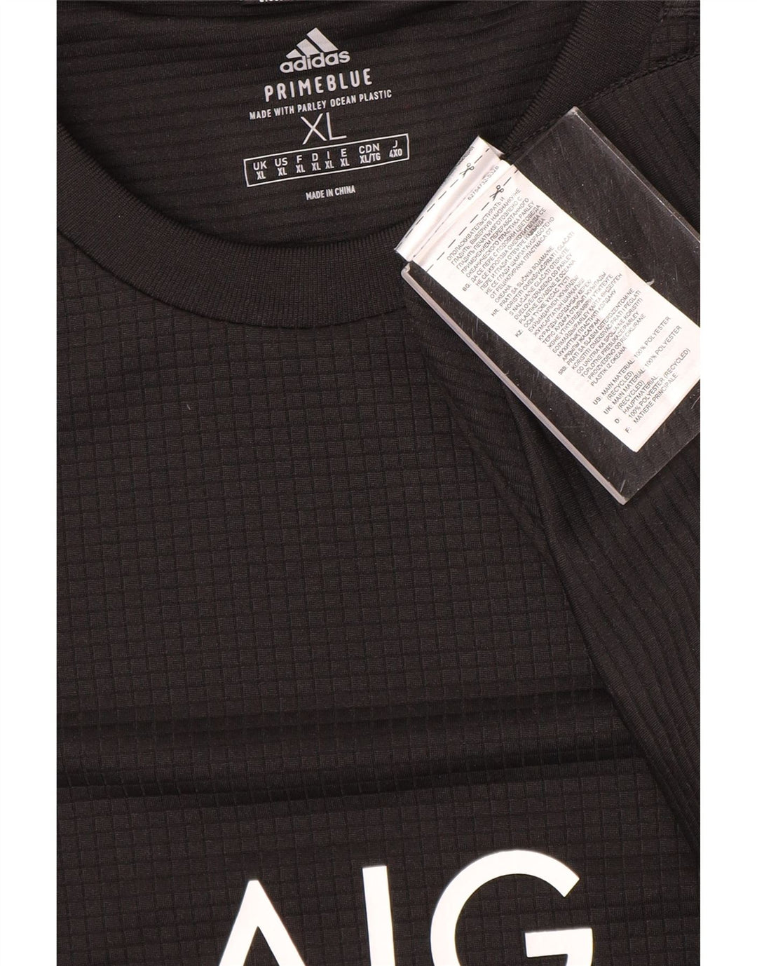 Adidas Hombres All Blacks Graphic Camiseta Top XL Poliéster Negro