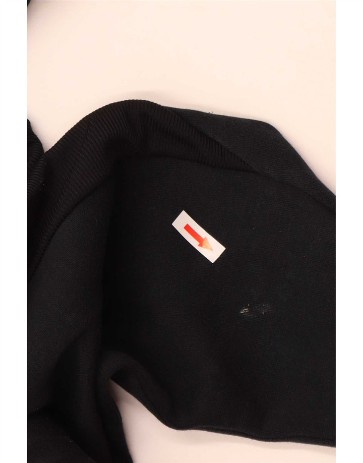 Puma Sudadera con capucha y cremallera para hombre, talla grande, algodón negro