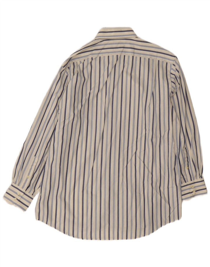 Camisa Lacoste Hombre Talla 42 Algodón Rayas Blancas Grande