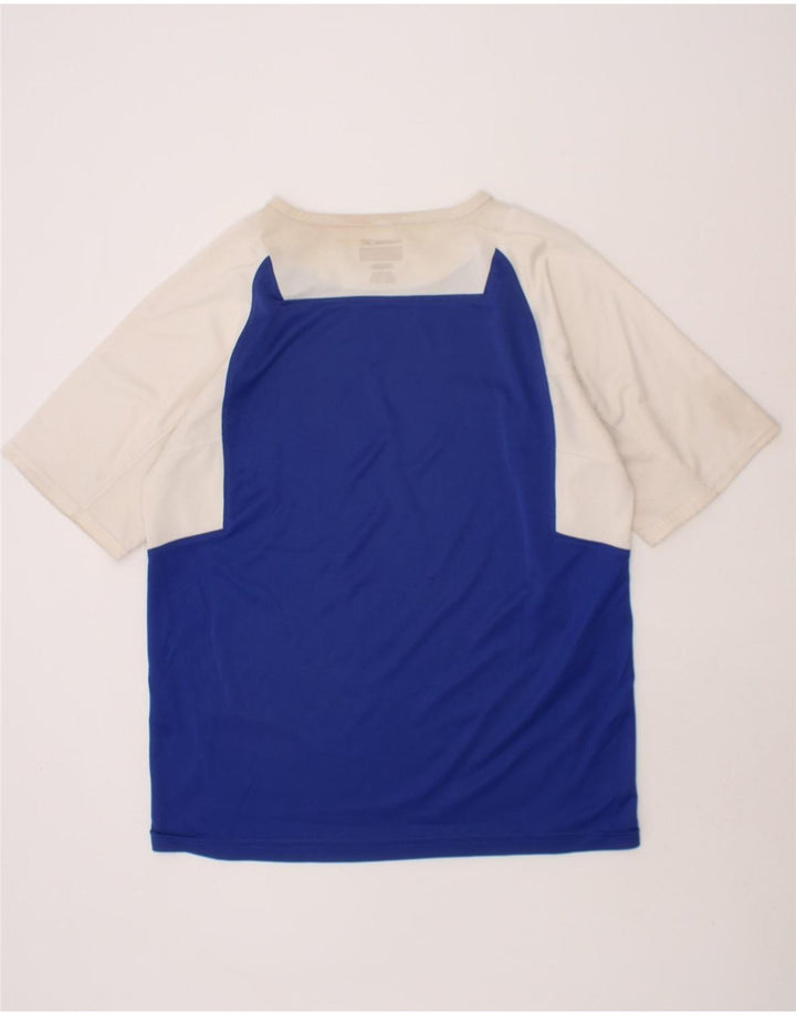 REEBOK Boys T-Shirt Top 9-10 Years Medium  Blue Colourblock Polyester Vintage Reebok and Second-Hand Reebok from Messina Hembry 