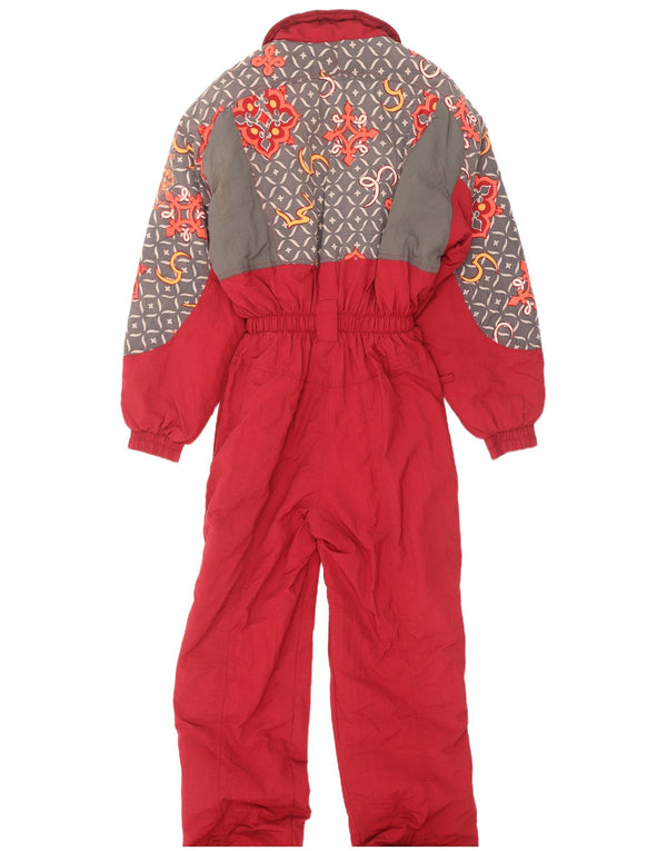 Mono de esquí para mujer X-Cape UK 10 Small Red Geométrico Nylon