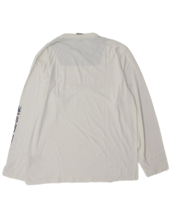 Nike Camiseta gráfica de manga larga para hombre UK 39/41 Algodón blanco mediano
