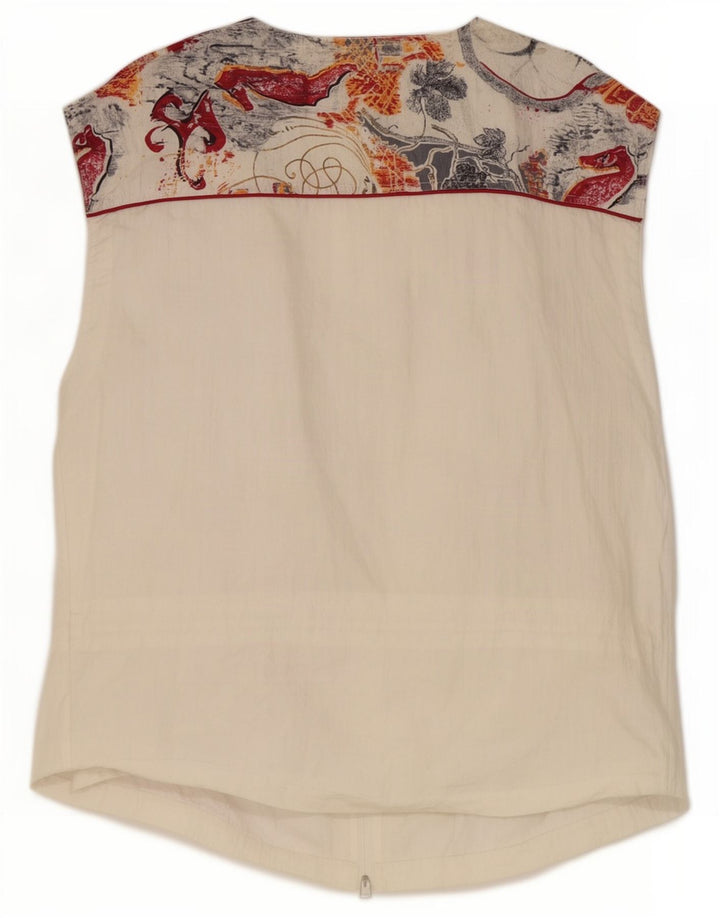 Linea Primero Chaleco extragrande para mujer UK 14 Medium Off White Nylon