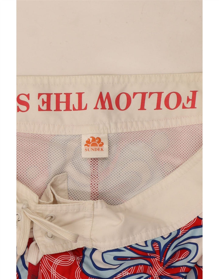 Bañador Sundek Hombre Mediano Rojo Floral