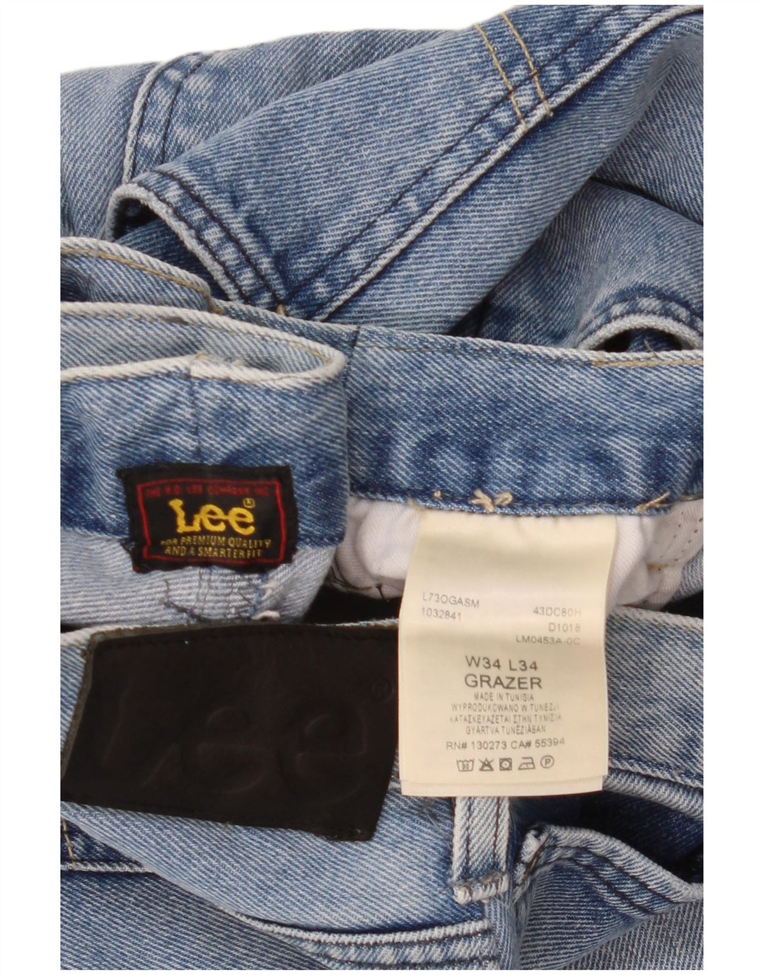 Vaqueros cónicos Lee para hombre W34 L27 Algodón azul