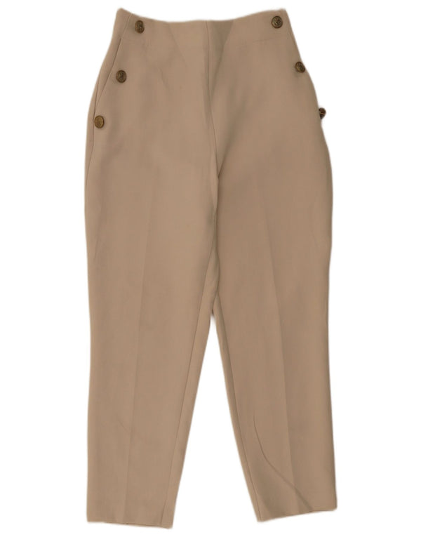 Zara Mujer Pantalón Chino Tapered Mediano W28 L28 Beige