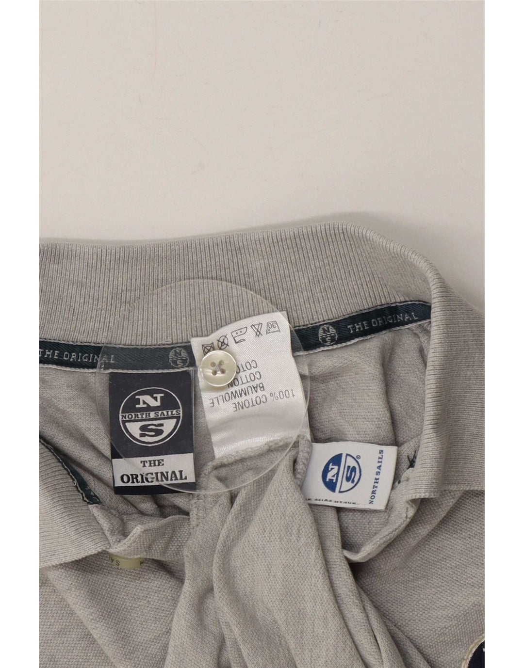 Polo para hombre North Sails de algodón gris medio