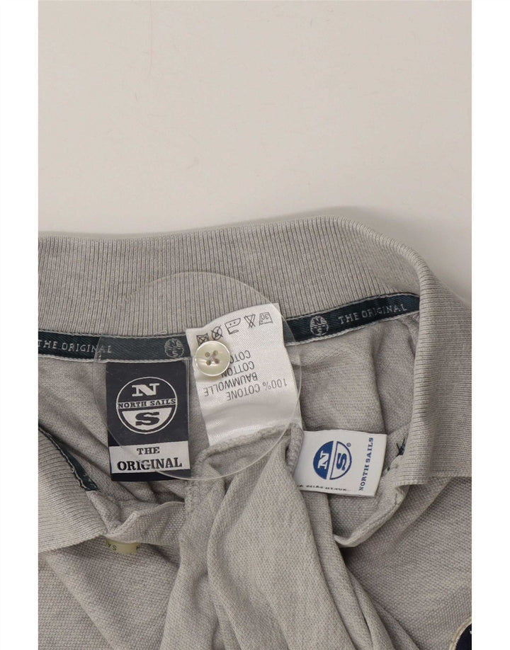 Polo para hombre North Sails de algodón gris medio