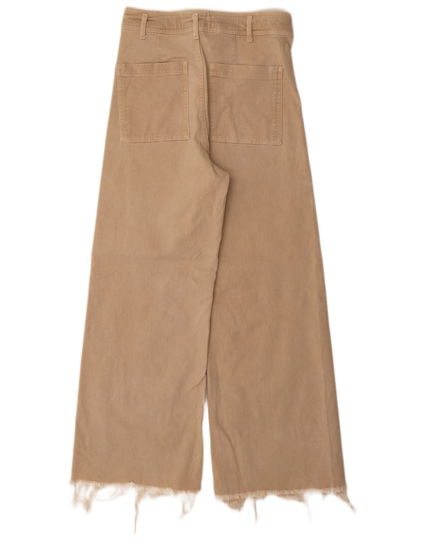 Zara Jeans rectos de cintura alta The Marine para mujer EU 38 Small W28 L30 Beige