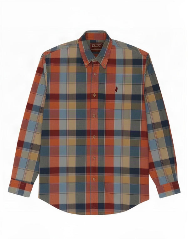 Marlboro Classics Camisa Hombre Small Multicolor Cuadros Algodón