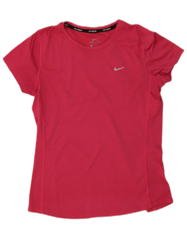 Nike Camiseta para correr Dri Fit para mujer UK 40 Poliéster rosa medio