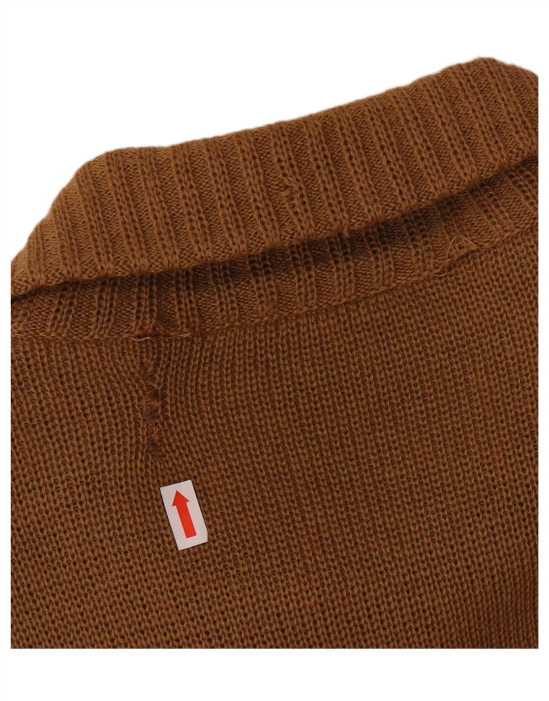 VINTAGE Suéter cárdigan para hombre IT 54 XL Lana marrón