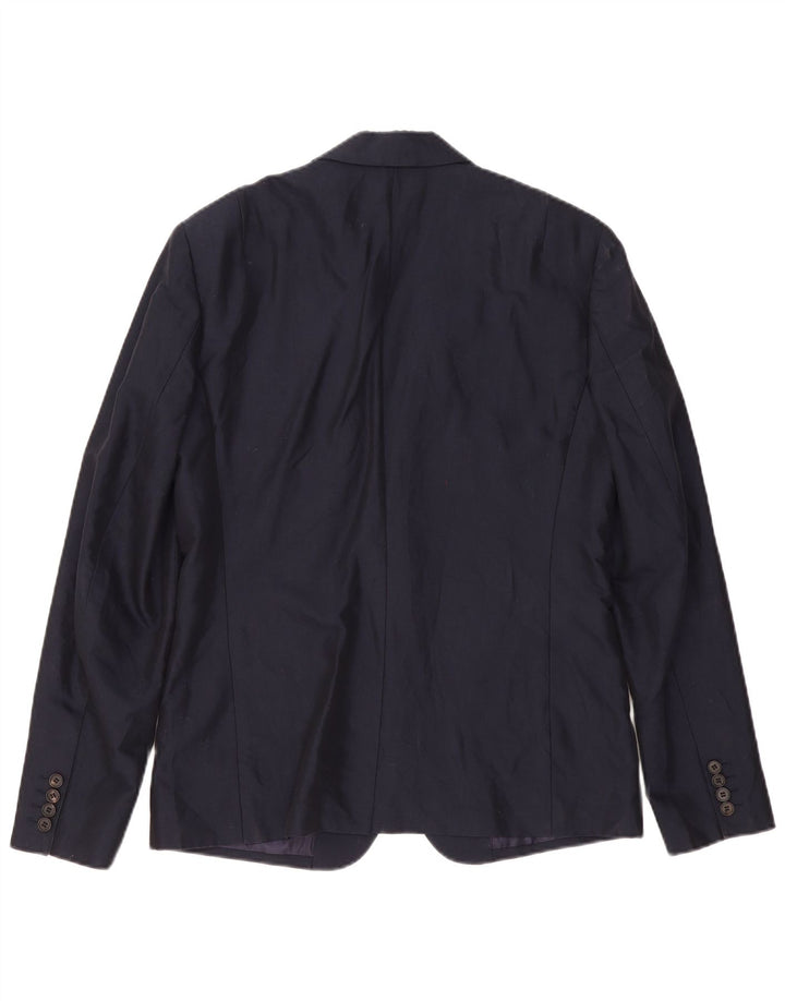 All Saints Chaqueta tipo blazer de 2 botones para hombre UK 38 Medium Azul marino Algodón