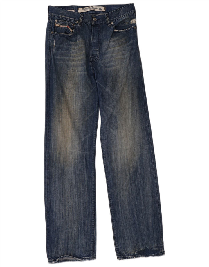 Diesel Vaqueros Rectos Hombre W32 L34 Algodón Azul