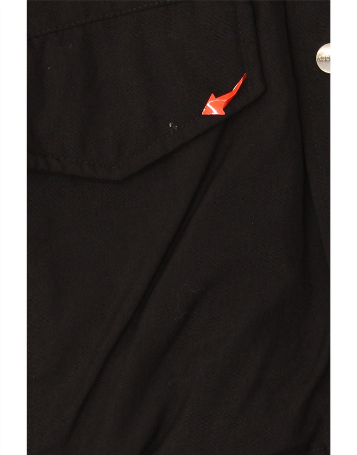 WOOLRICH Chaqueta bomber con capucha para hombre UK 38 Medium Black Nylon