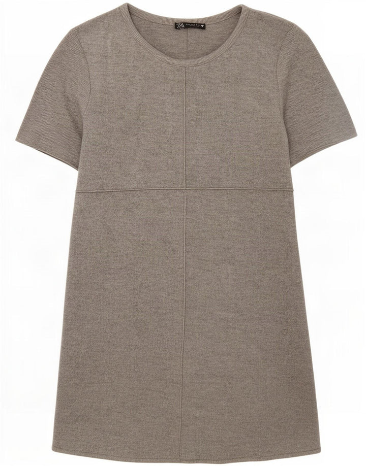 Zara Mujer Vestido Camiseta Reino Unido 8 Pequeño Poliéster Gris