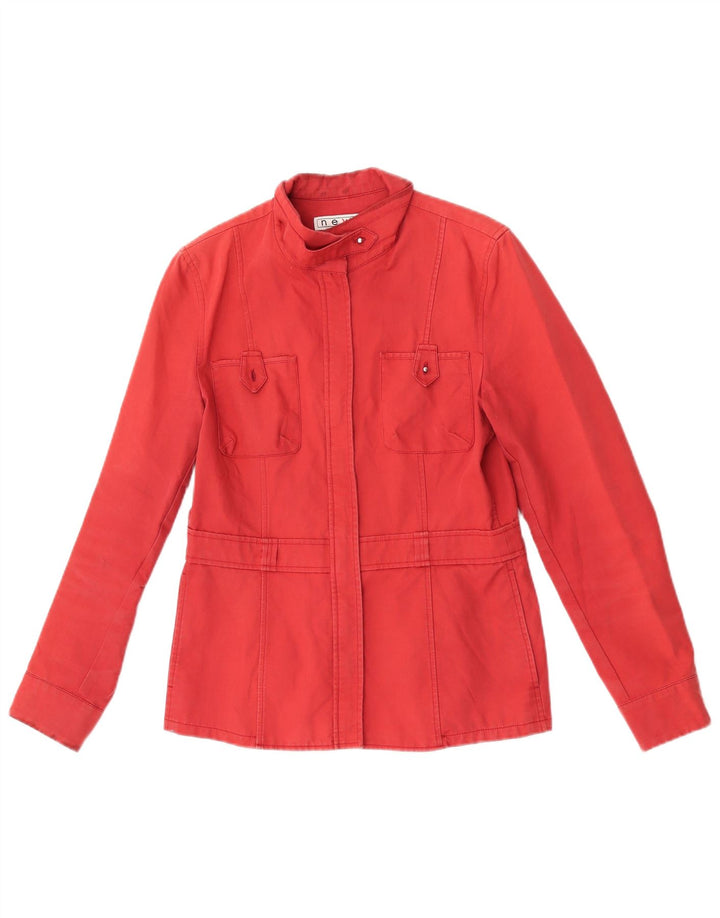 Nuevo Penny Chaqueta utilitaria para mujer UK 40 Small Red Cotton