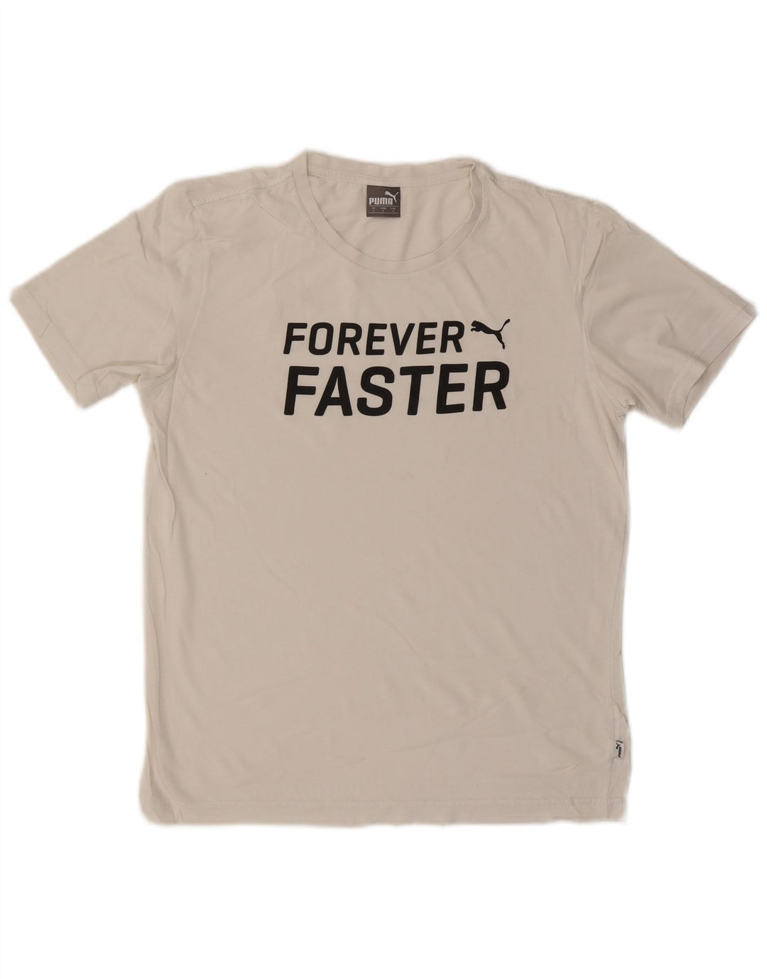 PUMA Camiseta gráfica para hombre Top Small White