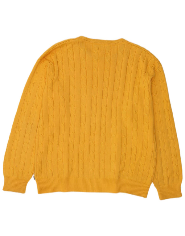 Daniel Hechter Jersey de cuello redondo para hombre IT 54 XL Algodón amarillo