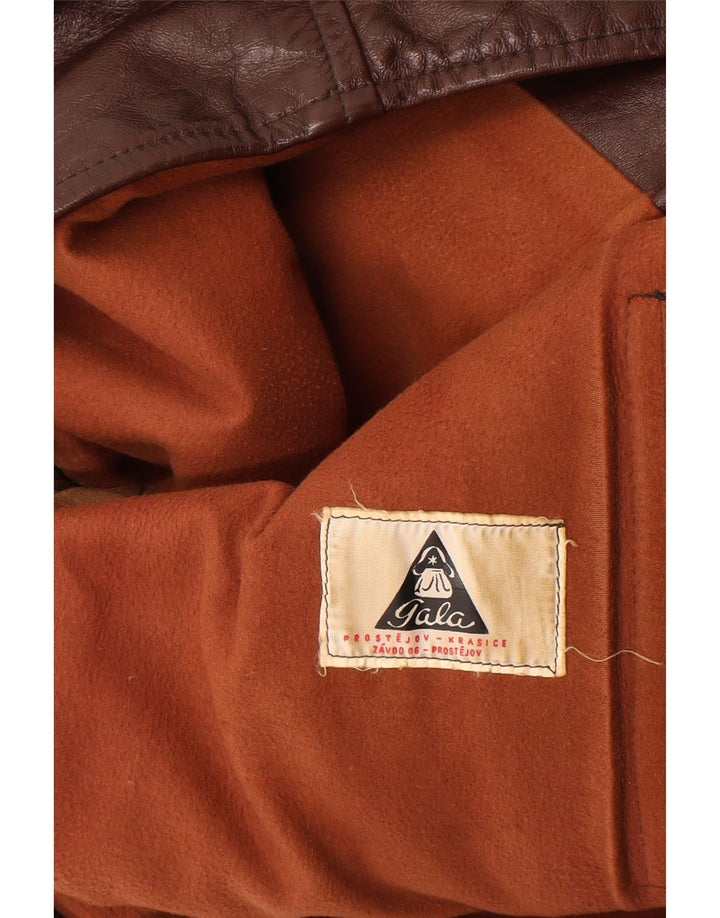 Chaqueta de cuero Gala para hombre UK 42 XL Marrón