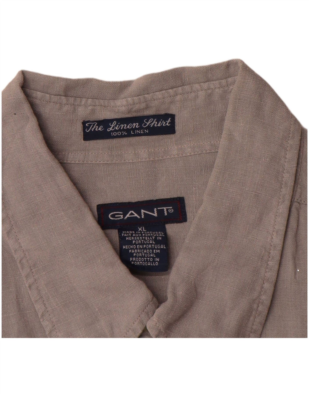 Camisa Gant Hombre XL Lino Gris