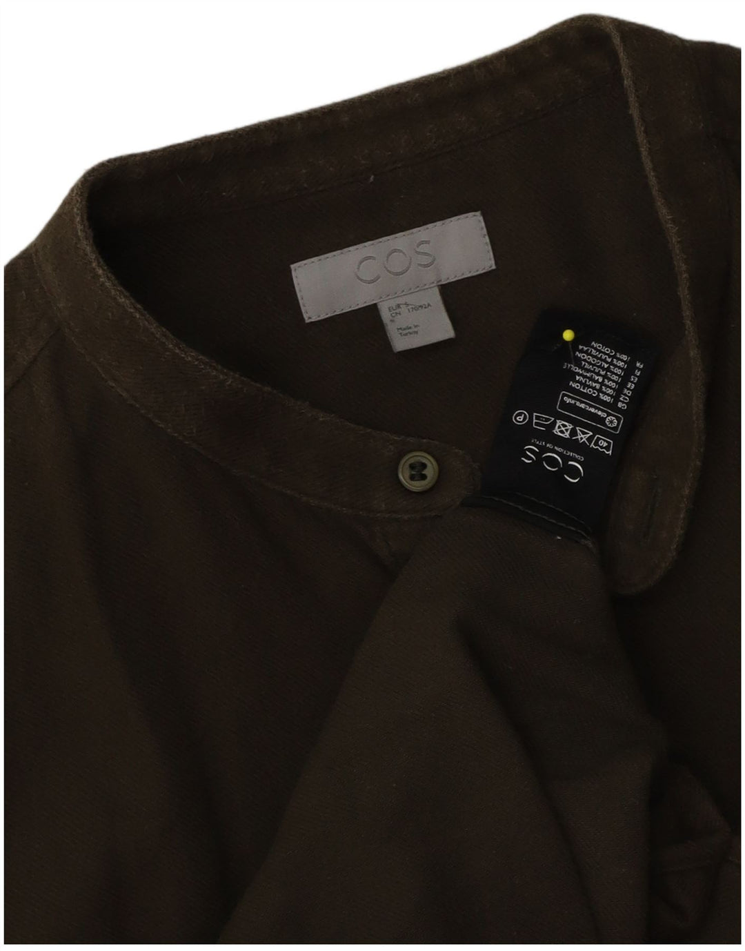 Camisa Cos para hombre pequeña de algodón caqui