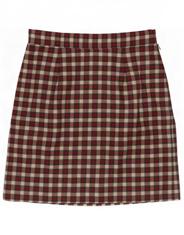 Minifalda para mujer Emozioni IT 42 Medium W28 Lana a cuadros rojos