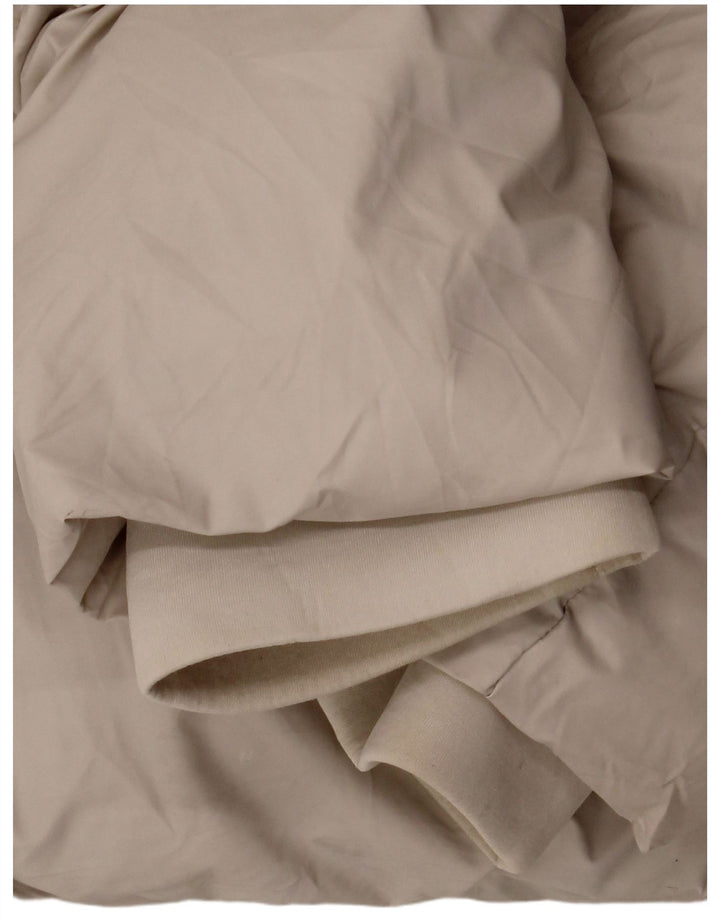 Zara Mujer Chaqueta Acolchada Con Capucha UK 46 Grande Poliéster Blanco