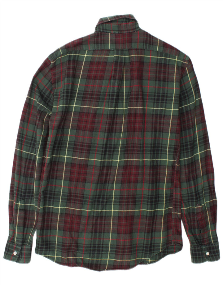Aspesi Camisa De Franela Hombre Pequeño Algodón A Cuadros Verdes
