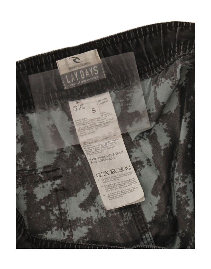 RIP CURL Bañador para hombre con estampado abstracto, talla pequeña, poliéster verde