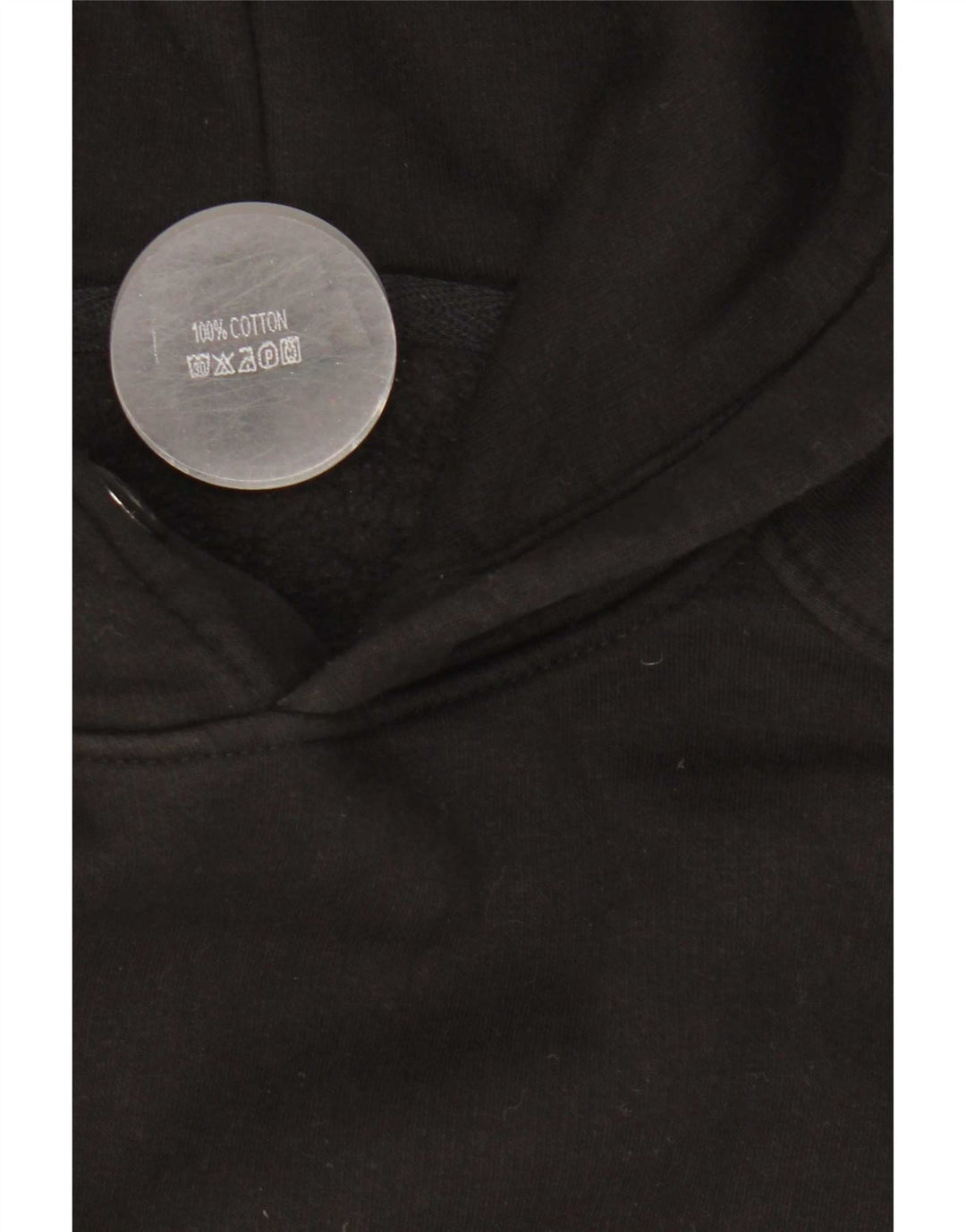 Essential Hombre Sudadera Con Capucha Gráfica Jersey De Algodón Negro Mediano
