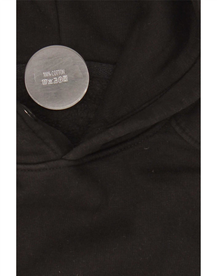 Essential Hombre Sudadera Con Capucha Gráfica Jersey De Algodón Negro Mediano