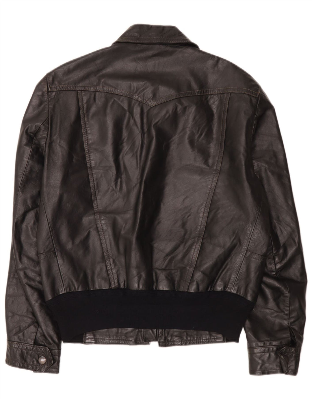 Fibok Chaqueta de cuero para hombre IT 54 2XL Negro