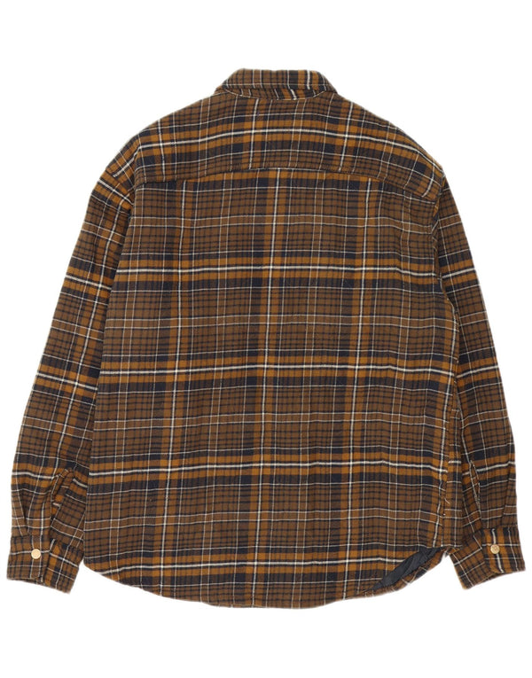 Jack & Jones Hombre Camisa De Franela Lumberjack De Algodón A Cuadros Marrón Grande