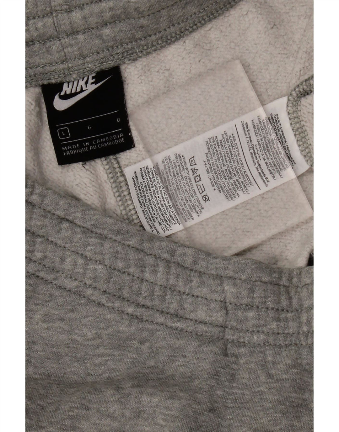 Nike - Pantalones de chándal para hombre, talla grande, algodón moteado gris