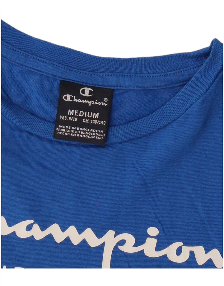 CHAMPION Camiseta gráfica para niño 9-10 años Azul medio