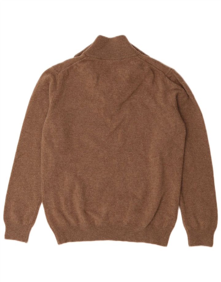 Gant Jersey con cuello y cremallera para niños 14-15 años Lana de cordero marrón