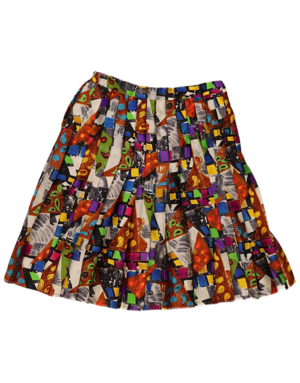 Vintage mujer cuchillo falda plisada W28 medio multicolor