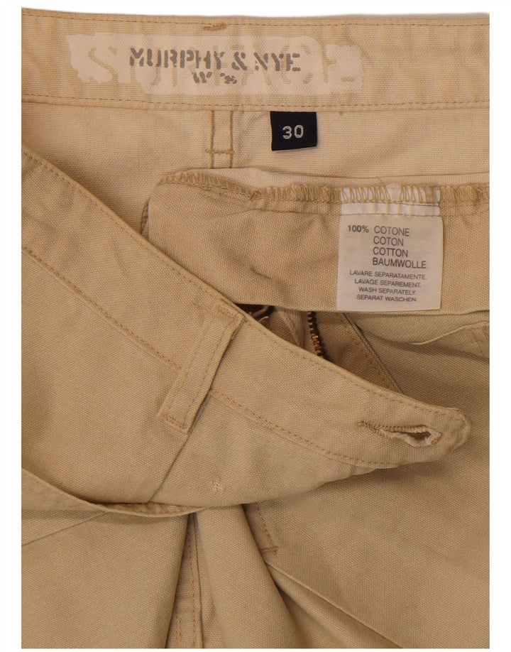 Murphy & Nye Falda Recta Mujer W30 Algodón Beige Medio