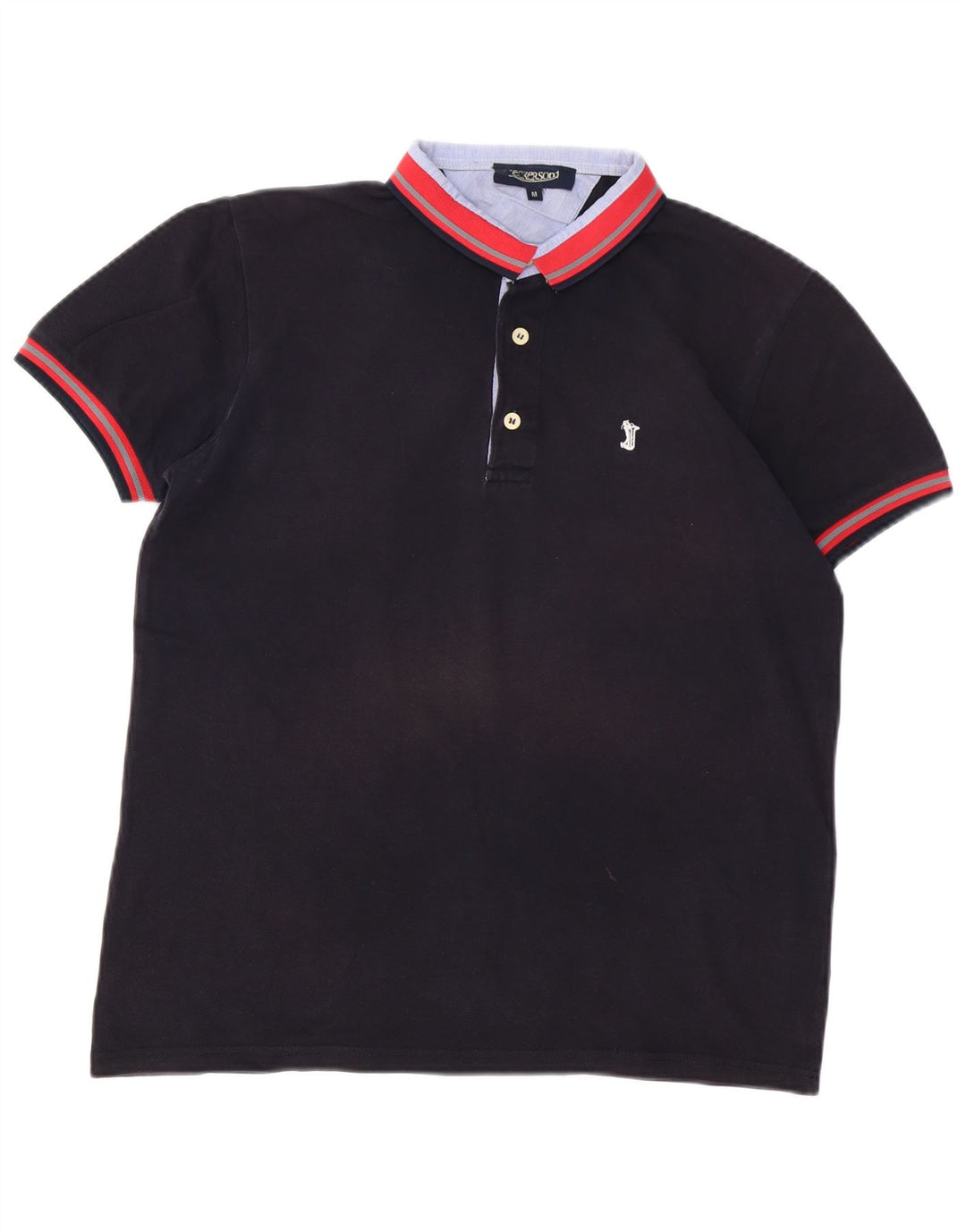 Polo Jeckerson para hombre de algodón color block en azul marino mediano