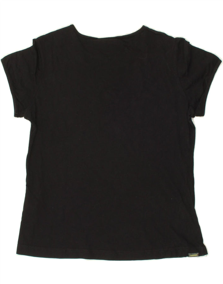 REEBOK Womens T-Shirt Top UK 12 Medium Black Vintage Reebok and Second-Hand Reebok from Messina Hembry 