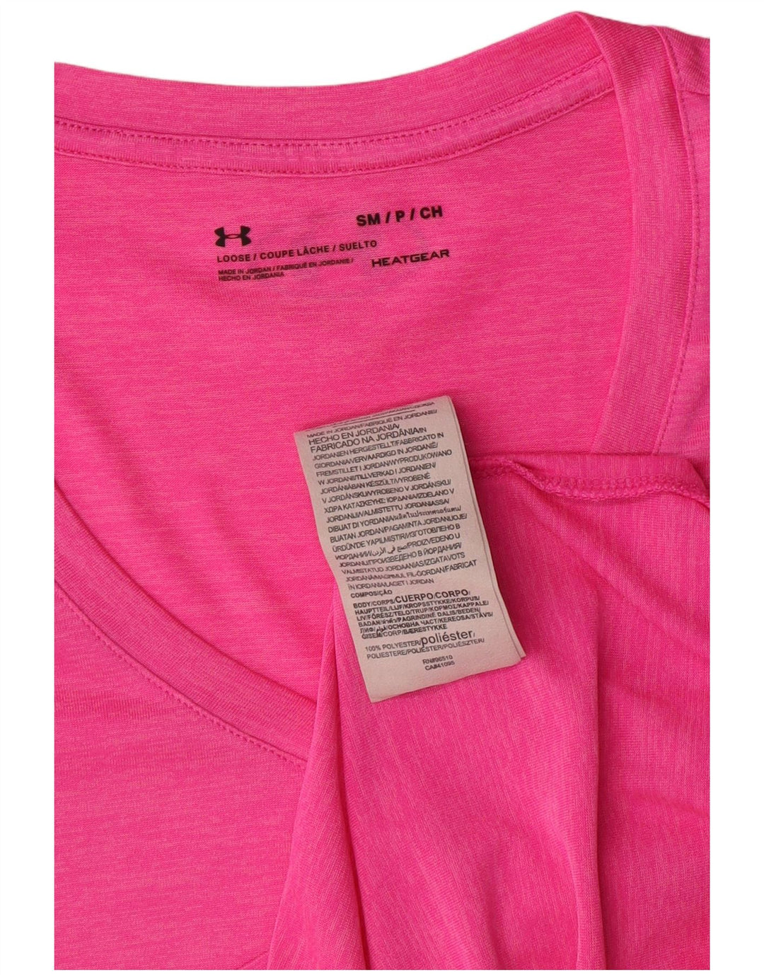UNDER ARMOUR Camiseta Heat Gear para mujer Top UK 10 Small Pink Poliéster