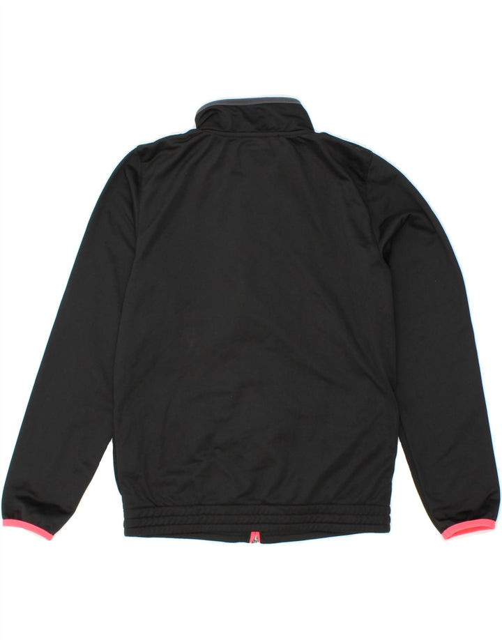 KAPPA Girls Graphic Tracksuit Top Jacket 13-14 Years Black Polyester Vintage Kappa and Second-Hand Kappa from Messina Hembry 