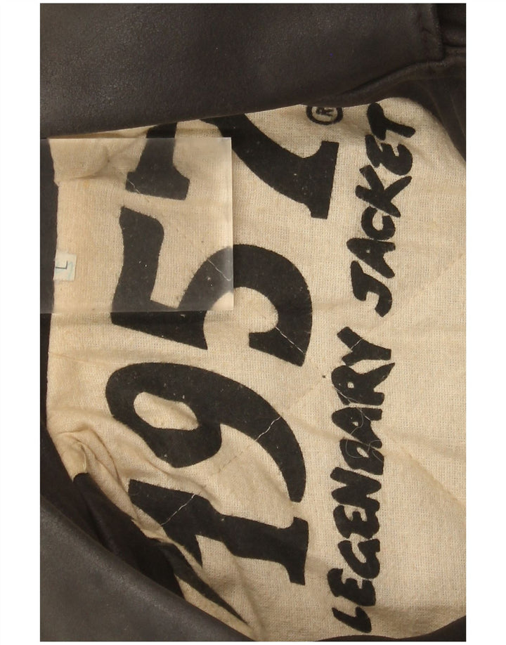 Chaqueta legendaria 1957 Chaqueta de cuero para mujer UK 46 Grande Marrón