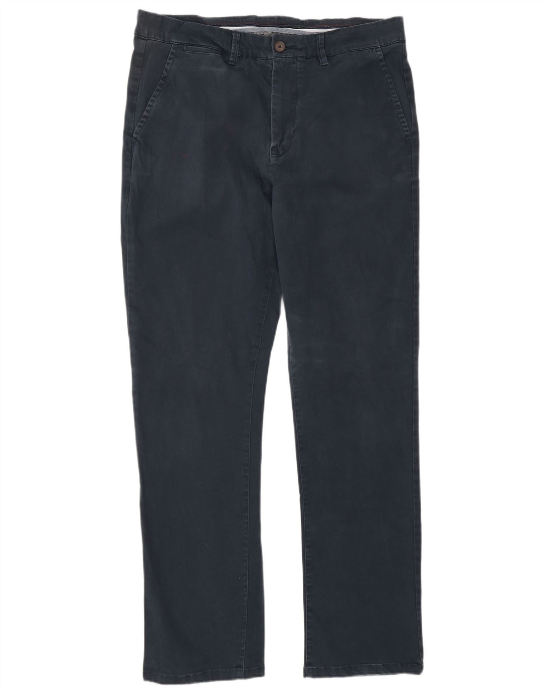CREW CLOTHING Pantalón chino recto para hombre W34 L32 Azul marino