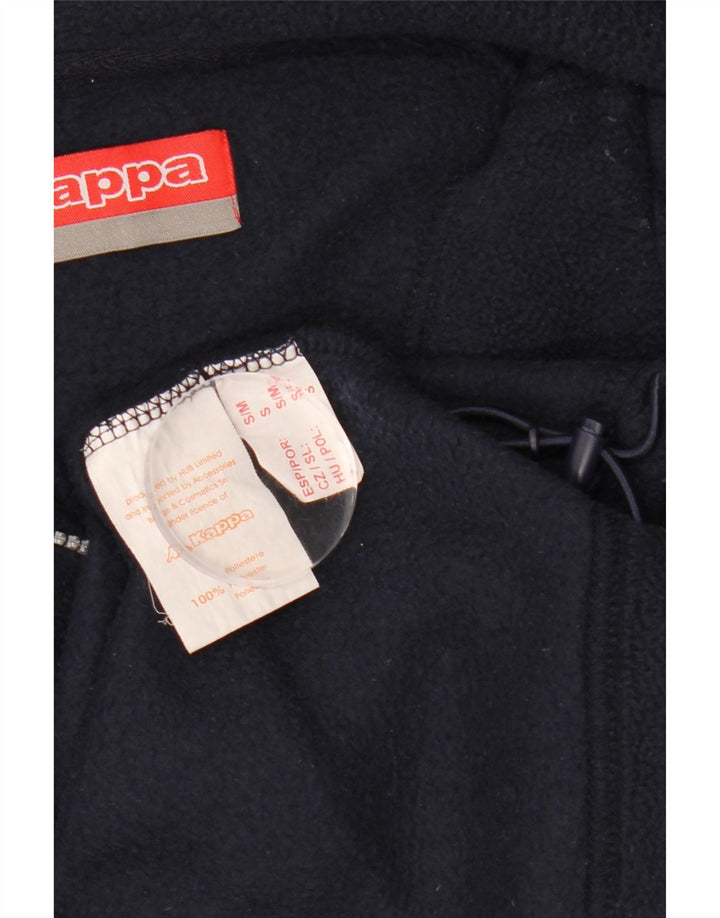 KAPPA Jersey de forro polar con cuello y cremallera para hombre pequeño poliéster azul marino