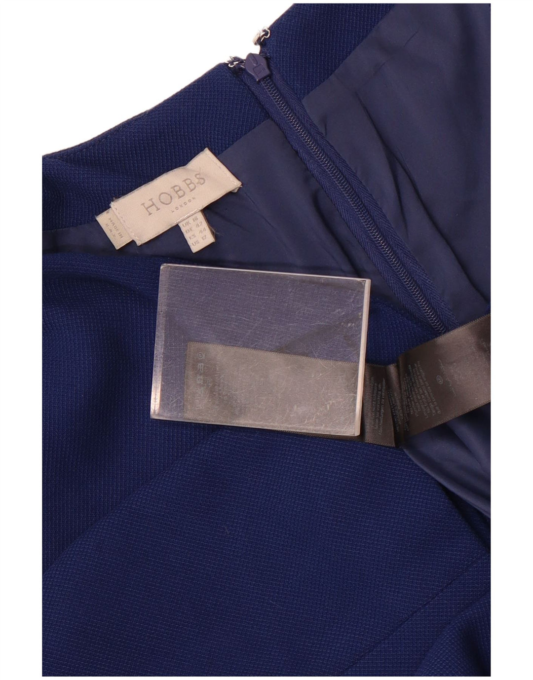 Hobbs Vestido tubo de manga 3/4 para mujer UK 46 Poliéster azul grande