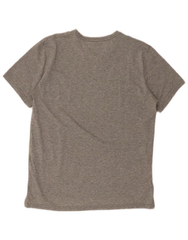 Camiseta Nike Dri Fit para hombre Top poliéster moteado gris medio