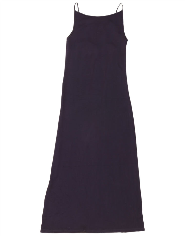 Max Mara Maxi Vestido de Verano para Mujer UK 12 Medium Azul Marino Viscosa